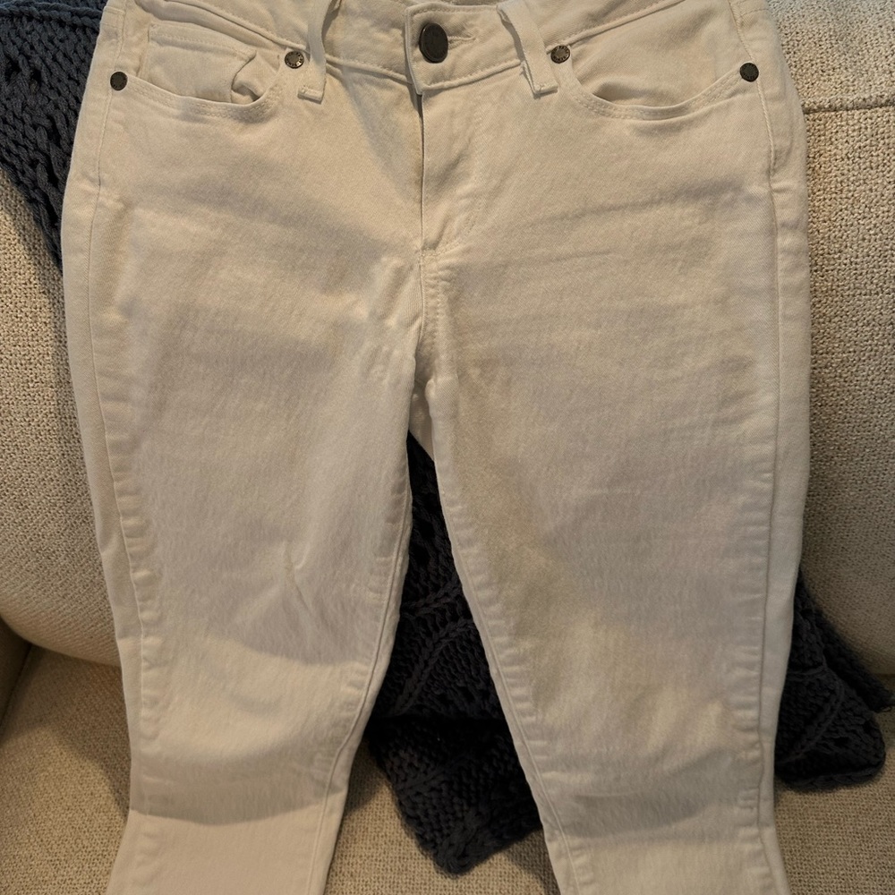 Paige Verdugo Cropped White Jeans, size 25